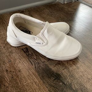 White Vans Slides